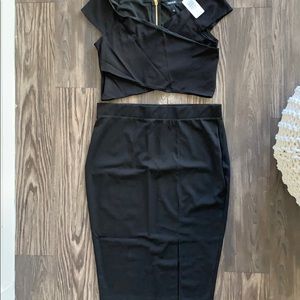 TORRID Blk Wrap Top Skirt Set Women 1X (14/16)